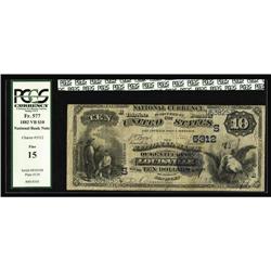 Louisville, KY - $10 1882 Value Back Fr. 577 The NB Ch. Louisville, KY