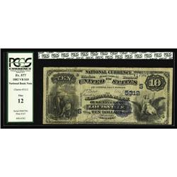 Louisville, KY - $10 1882 Value Back Fr. 577 The NB Ch. Louisville, KY
