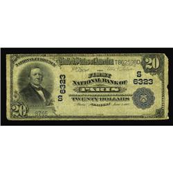 Paris, KY - $20 1902 Plain Back Fr. 650 The First NB Ch Paris, KY