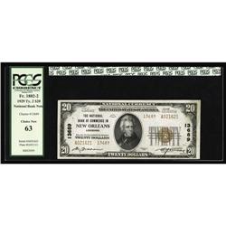 New Orleans, LA - $20 1929 Ty. 2 The NB of Commerce Ch. New Orleans, LA