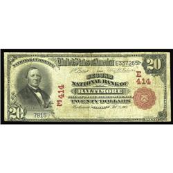 Baltimore, MD - $20 1902 Red Seal Fr. 639 Baltimore, MD