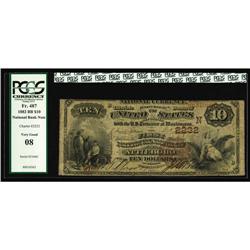 Attleboro, MA - $10 1882 Brown Back Fr. 487 The First N Attleboro, MA