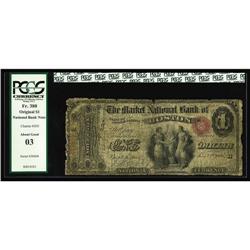 Boston, MA - $1 Original Fr. 380 The Market NB Ch. # (5 Boston, MA