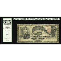 Boston, MA - $2 Original Fr. 387 The Faneuil Hall NB Ch Boston, MA