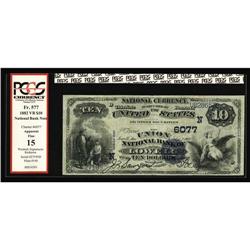 Lowell, MA - $10 1882 Value Back Fr. 577 The Union NB C Lowell, MA