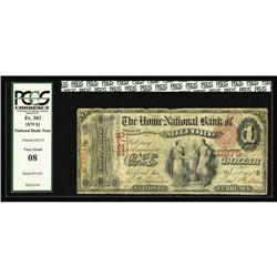 Milford, MA - $1 1875 Fr. 383 The Home NB Ch. # 2275Thi Milford, MA