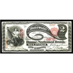 Milford, MA - $2 1875 Fr. 390 The Home NB Ch. # 2275A b Milford, MA