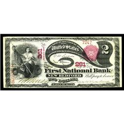 New Bedford, MA - $2 1875 Fr. 393 The First NB Ch. # 26 New Bedford, MA