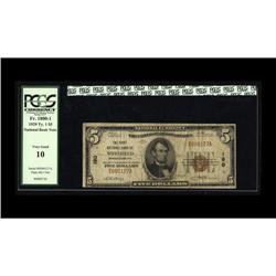 Westfield, MA - $5 1929 Ty. 1 The First NB Ch. # 190Off Westfield, MA