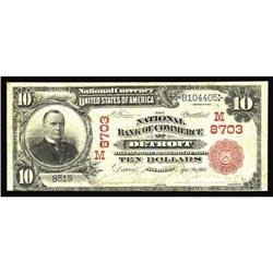 Detroit, MI - $10 1902 Red Seal Fr. 589 The NB of Comme Detroit, MI