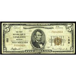 Ypsilanti, MI - $5 1929 Ty. 1 The First NB Ypsilanti, MI