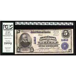 Duluth, MN - $5 1902 Plain Back Fr. 607 The Minnesota N Duluth, MN