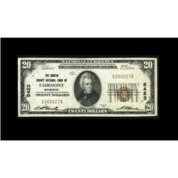 Fairmont, MN - $20 1929 Ty. 1 The Martin County NB Ch. Fairmont, MN