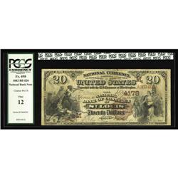 Saint Louis, MO - $20 1882 Brown Back Fr. 498 The NB of Saint Louis, MO