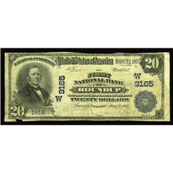 Round Up, MT - $20 1902 Plain Back Fr. 652 The First NB Roundup, MT