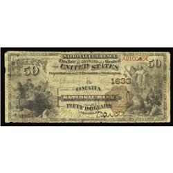 Omaha, NE - $50 1882 Brown Back Fr. 510 The Omaha NB Ch Omaha, NE