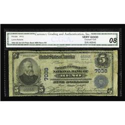 Reno, NV - $5 1902 Plain Back Fr. 598 The Farmers & Mer Reno, NV