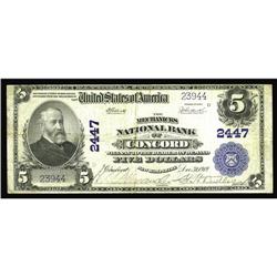 Concord, NH - $5 1902 Plain Back Fr. 607 The Mechanic'' Concord, NH