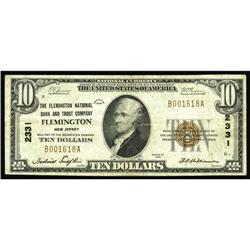 Flemington, NJ - $10 1929 Ty. 1 The Flemington NB &TC C Flemington, NJ
