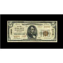 Plainfield, NJ - $5 1929 Ty. 2 The First NB Ch. # 1362 Plainfield, NJ