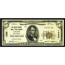 Salem, NJ - $5 1929 Ty. 1 The Salem NB & TC Ch. # 1326T Salem, NJ