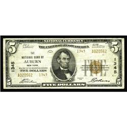 Auburn, NY - $5 1929 Ty. 2 The National Bank of Auburn Auburn, NY