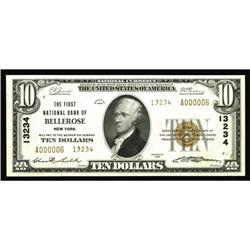 Bellerose, NY - $10 1929 Ty. 2 The First NB Ch. # 13234 Bellerose, NY