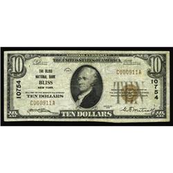Bliss, NY - $10 1929 Ty. 1 The Bliss NB Ch. # 10754This Bliss, NY