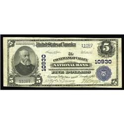 Conewango Valley, NY - $5 1902 Plain Back Fr. 606 The C Conewango Valley, NY