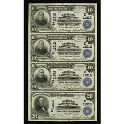 Lancaster, NY - $10-$10-$10-$20 1902 Plain Back Fr. 633 Lancaster, NY