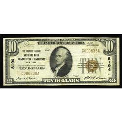 Mariner Harbor, NY - $10 1929 Ty. 1 The Mariner Harbor Mariner Harbor, NY