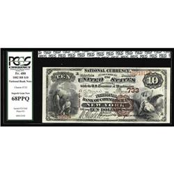 New York, NY - $10 1882 Brown Back Fr. 480 The NB of Co New York, NY