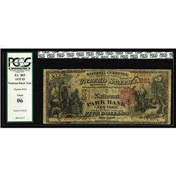 New York, NY - $5 1875 Fr. 403 The National Park Bank C New York, NY