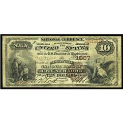 New York, NY - $10 1882 Brown Back Fr. 480 New York, NY