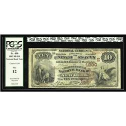 New York, NY - $10 1882 Brown Back Fr. 490 The Citizens New York, NY