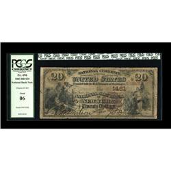 New York, NY - $20 1882 Brown Back Fr. 496 The National New York, NY