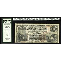 New York, NY - $10 1882 Brown Back Fr. 488 The Chase NB New York, NY