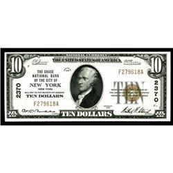New York, NY - $10 1929 Ty. 1 The Chase NB Ch. # 2370G New York, NY