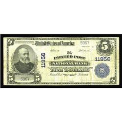 Painted Post, NY - $5 1902 Plain Back Fr. 607 The Paint Painted Post, NY