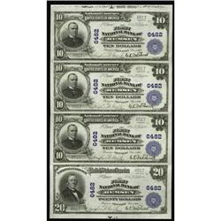 Remsen, NY - $10-$10-$10-$20 1902 Plain Back Fr. 624/65 Remsen, NY