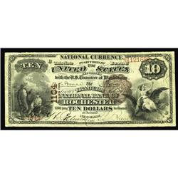 Rochester, NY - $10 1882 Brown Back Fr. 480 The Traders Rochester, NY