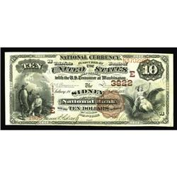 Sidney, NY - $10 1882 Brown Back Fr. 483 The Sidney NB Sidney, NY