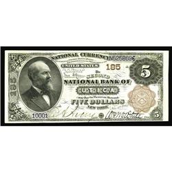 Utica, NY - $5 1882 Brown Back Fr. 466 The Second NB Ch Utica, NY