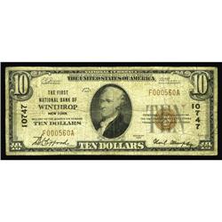 Winthrop, NY - $10 1929 Ty. 1 The First NB Ch. # 10747 Winthrop, NY