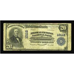 Greensboro, NC - $20 1902 Plain Back Fr. 654 American E Greensboro, NC