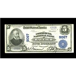 Raleigh, NC - $5 1902 Plain Back Fr. 600 The Commercial Raleigh, NC