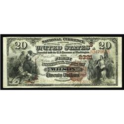 Wilson, NC - $20 1882 Brown Back Fr. 501 The First NB C Wilson, NC