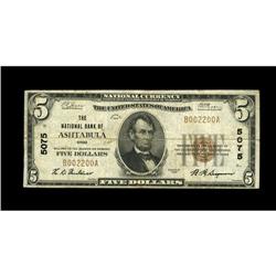 Ashtabula, OH - $5 1929 Ty. 1 The NB Ch. # 5075This so Ashtabula, OH