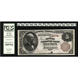 Bucyrus, OH - $5 1882 Brown Back Fr. 467 The Second NB Bucyrus, OH