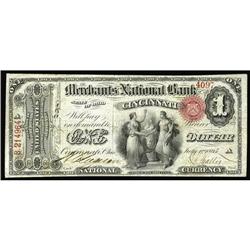 Cincinnati, OH - $1 Original Fr. 380 The Merchants NB C Cincinnati, OH